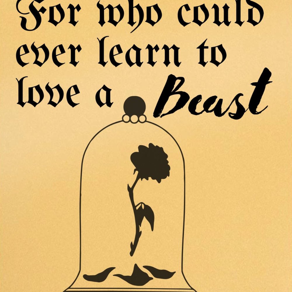 Beauty and the Beast Art Prints, Gold Art Prints, Beast Art Prints - Picture 2 of 3